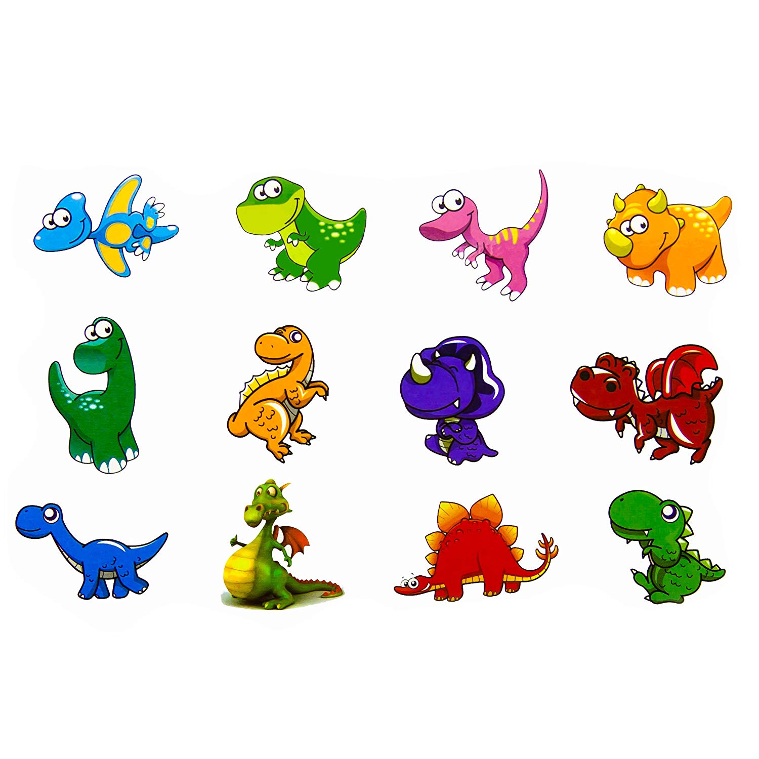 24 Dino Sticker Kinder Dinosaurier Aufkleber Spielen Basteln